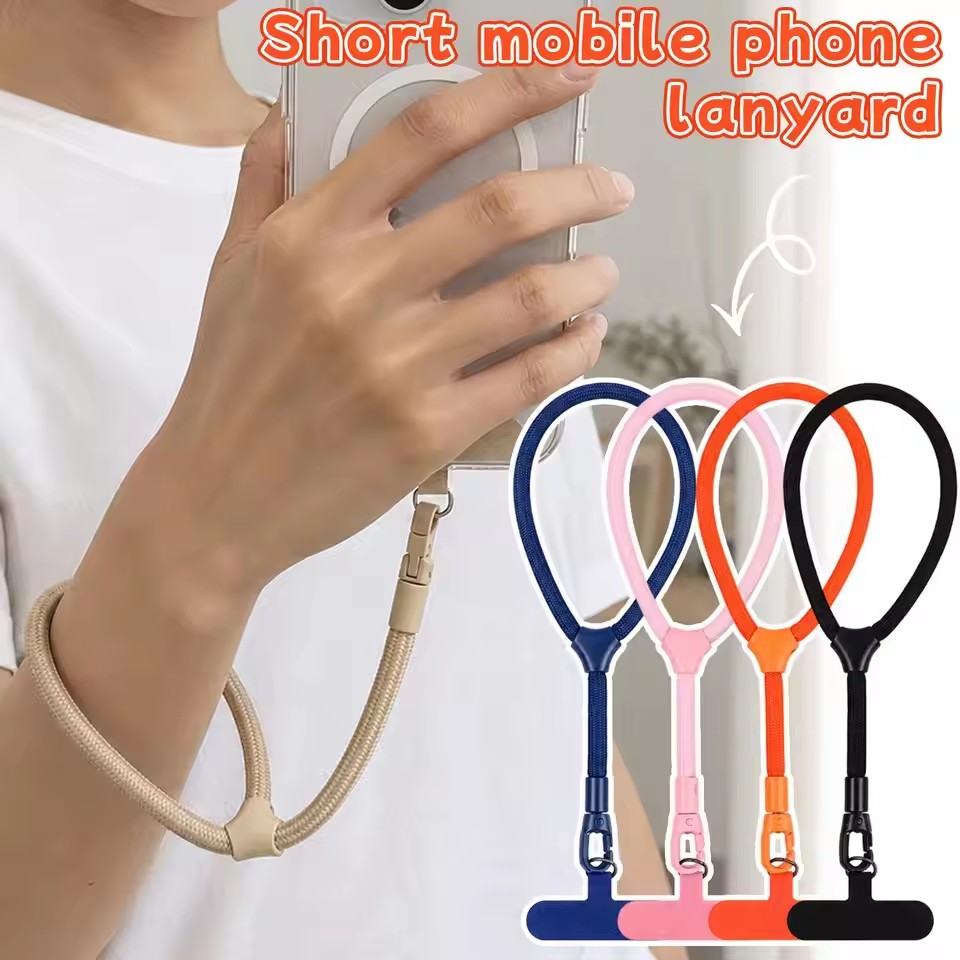 Phone Accessories Charms - Universelles Anti-Verlust-Handyband, Hängeseil, 360-Grad-drehbarer Handgelenkriemen, Handyanhänger,