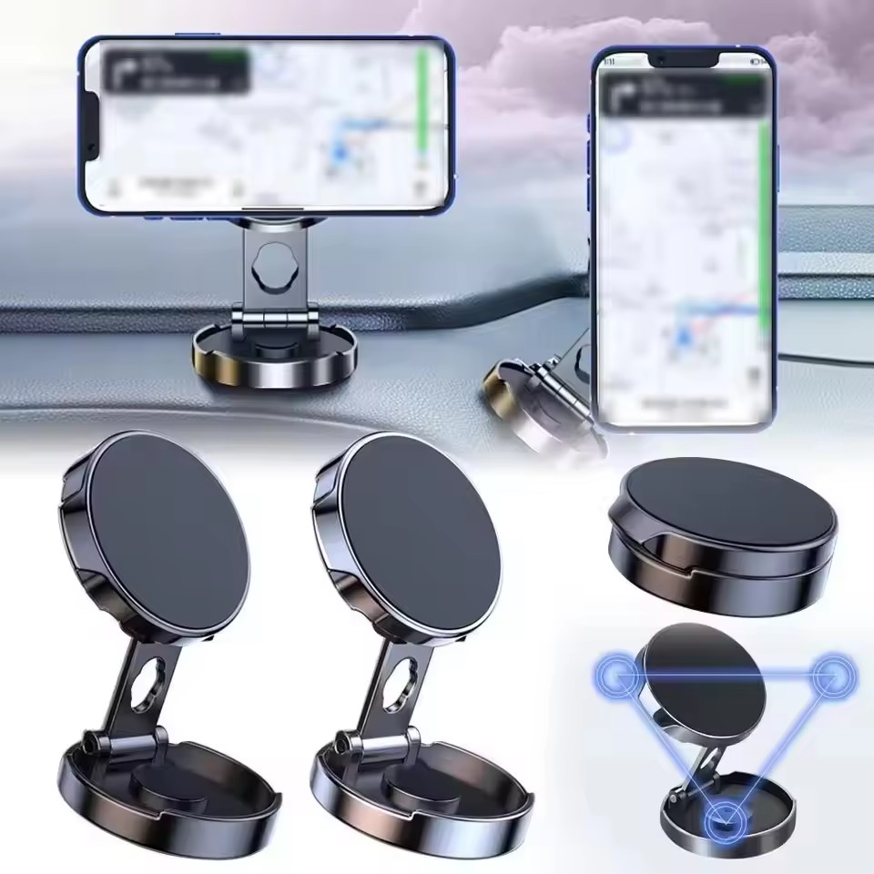 Phone Accessories Holder Car - Starker magnetischer Handyhalter 720 ° Faltbare