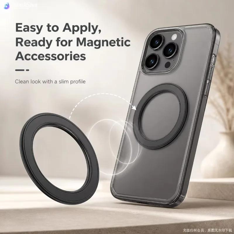 Phone Accessories Holder Car - Für Magsafe Starker Magnetischer Ring-Handyhalter, Selbstklebende