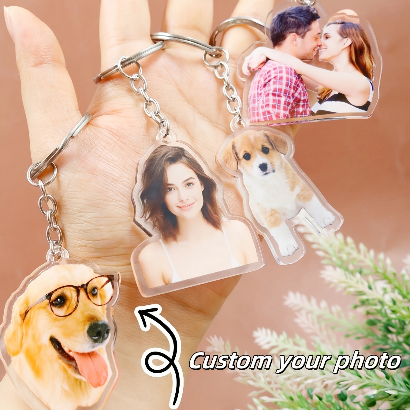 Phone Accessories Charms - 1 Personalisierter Foto-Acryl-Schlüsselanhänger - Laden Sie